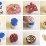 50 Covered Buttons Flat Backs - 1/2 Inch - Size 20