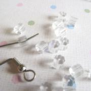 100 Clear Plastic Rubber French Hook Earring Backs