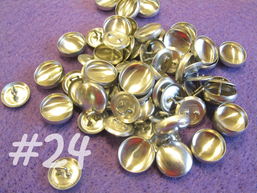 50 Covered Buttons - 5/8 Inch - Size 24