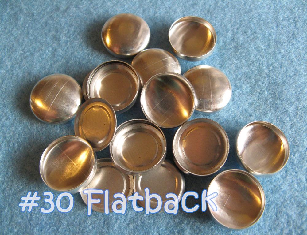 25 Covered Buttons Flat Backs - 3/4 Inch - Size 30