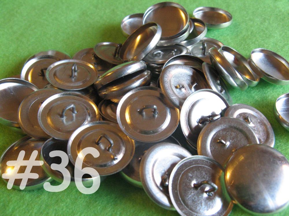 50 Covered Buttons - 7/8 Inch - Size 36