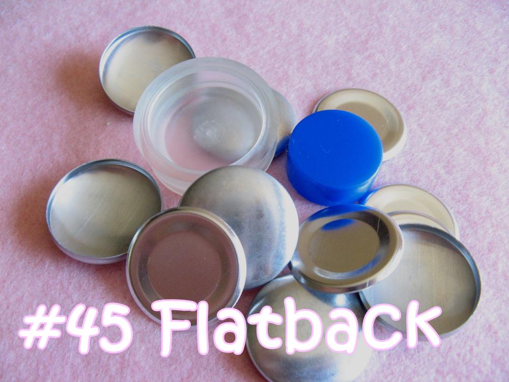 Covered Button Kit Flat Backs - 1 1/8 Inches - Size 45