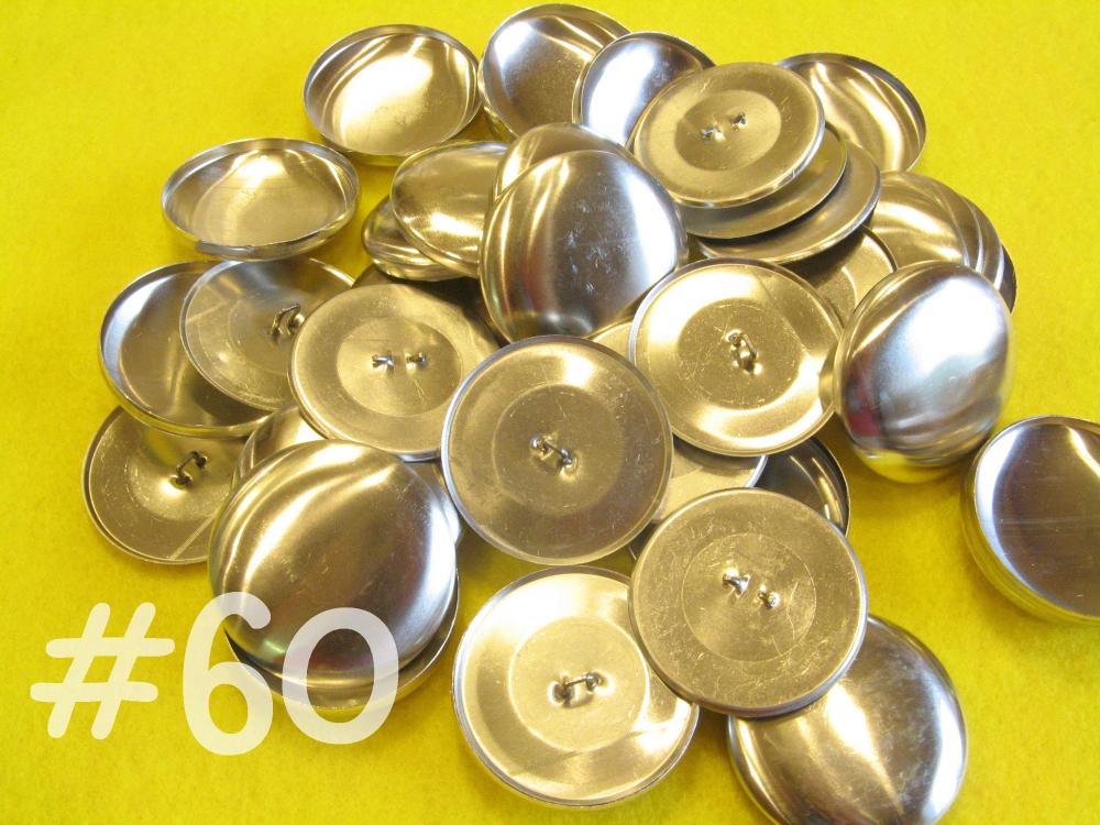 50 Covered Buttons - 1 1/2 Inches - Size 60