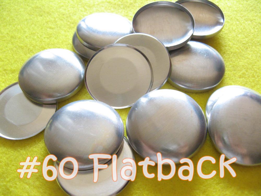 50 Covered Buttons Flat Backs - 1 1/2 Inches - Size 60