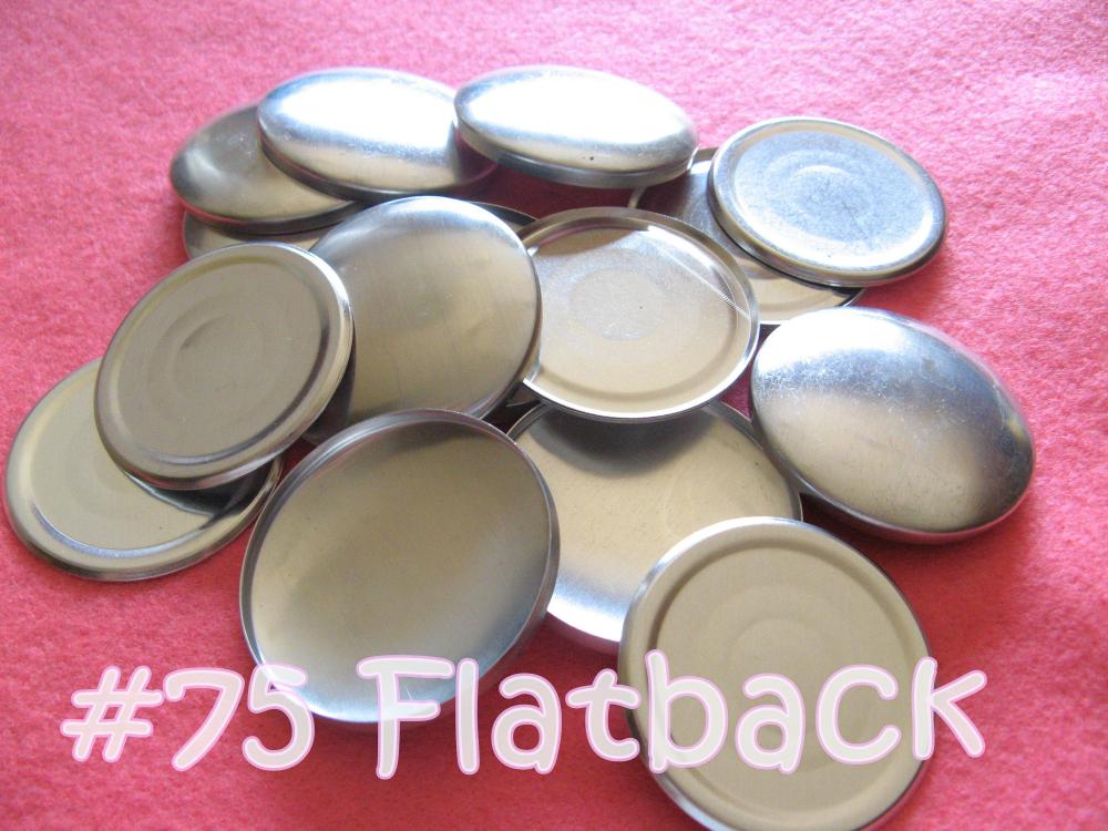 12 Covered Buttons Flat Back - 1 7/8 Inches - Size 75